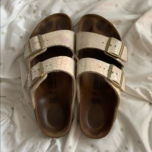 Re-Posh: Snakeskin White Birkenstocks